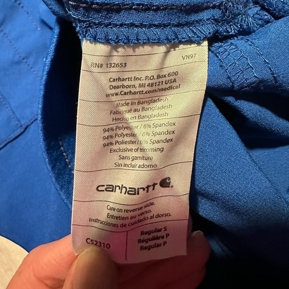Carhartt Force scrub pants blue withh light blue stitching like new - Picture 4 of 7